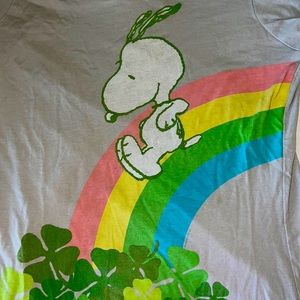 Faded Snoopy Rainbow St Patricks Day T-Shirt